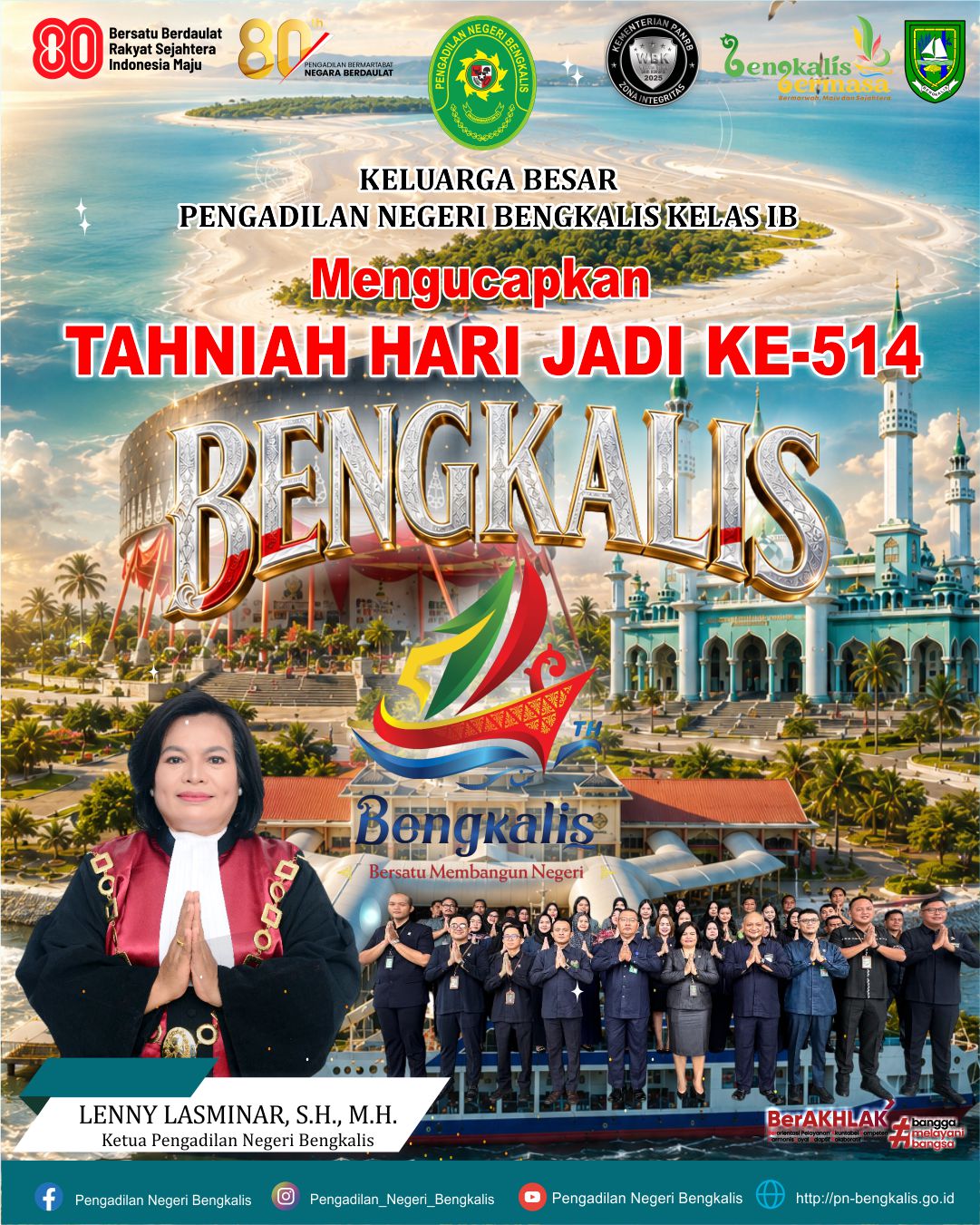 PN Bengkalis Mengucapkan Hari jadi Bengkalis Ke- 514